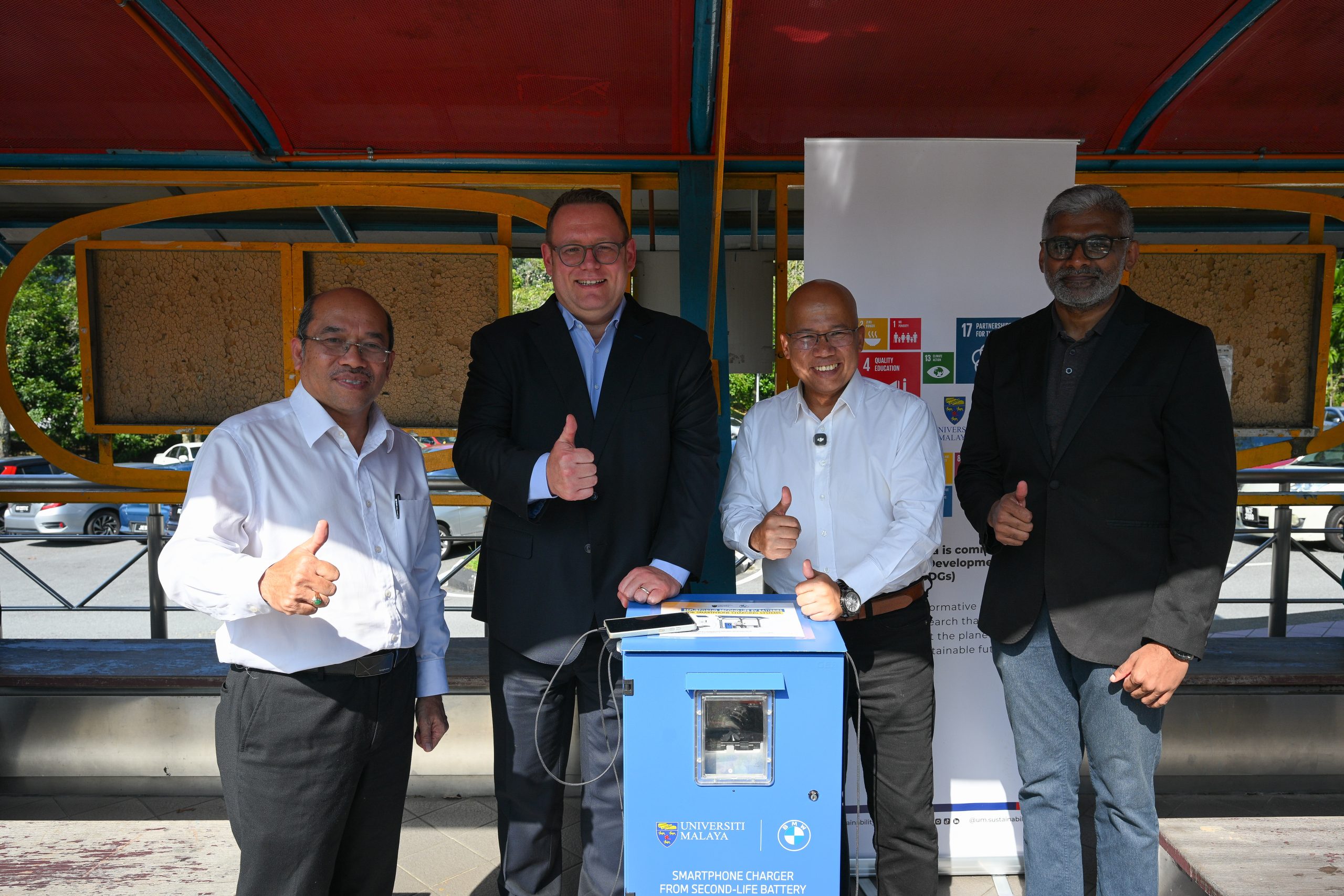 BMW Group Malaysia and Universiti Malaya Deploy Solar-Powered Device Charging Station Using Repurposed EV Batteries