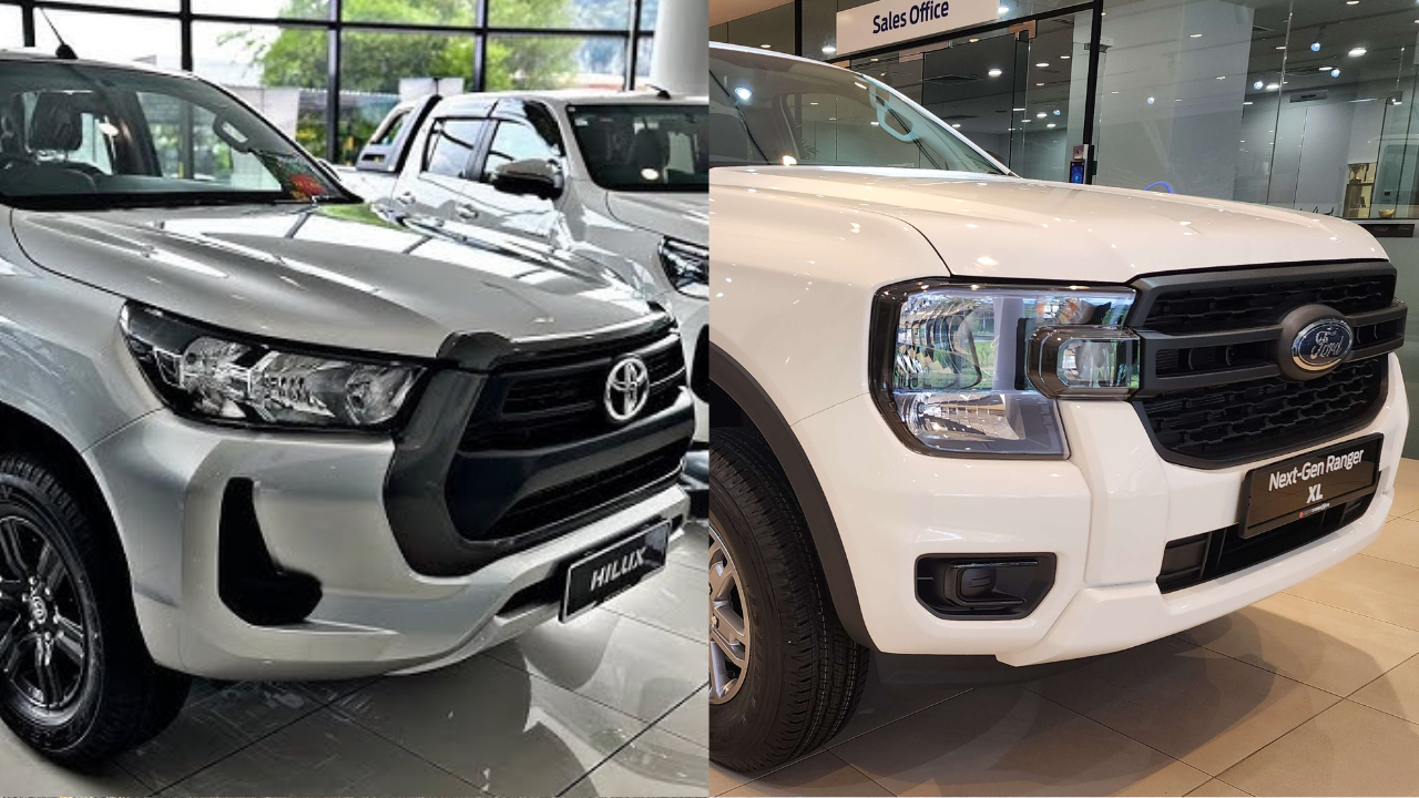 Toyota Hilux Double Cab 2.4E (AT) 4×4 vs Ford Ranger 2.0L XL (AT) 4×4 Specification Comparison